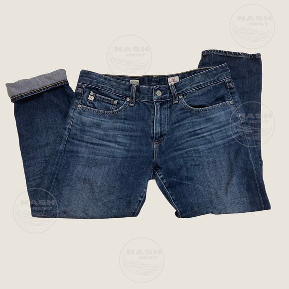AG Adriano Goldschmied Paper Crop Jeans 30R | Made in USA, Dark Wash - Picture 1 of 8